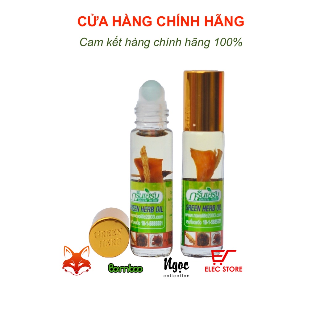 Dầu gió thảo dược Green Herb Oil 8ml Thái Lan