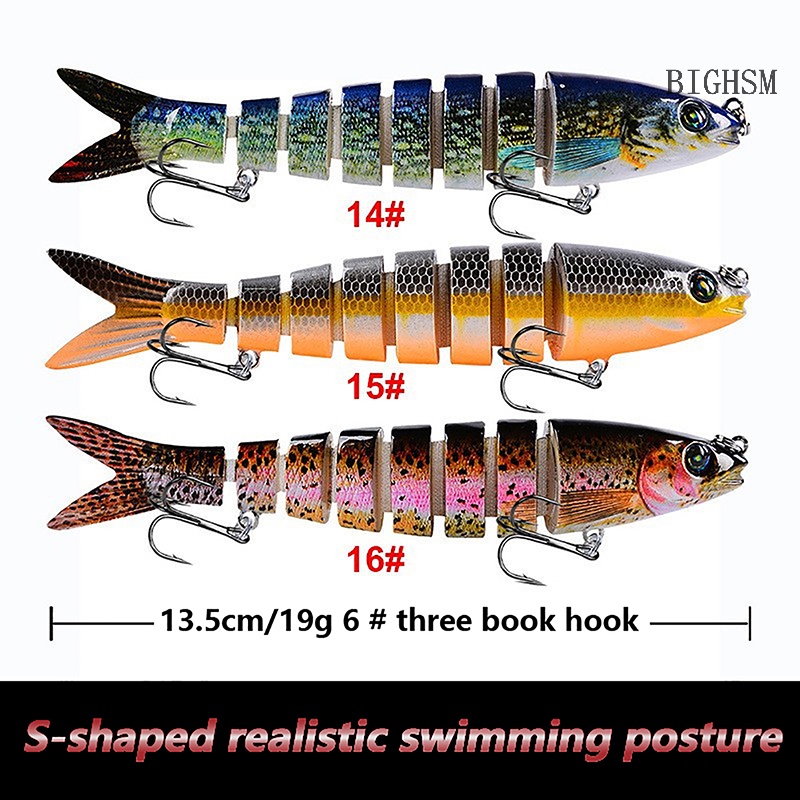 Bighsm Mồi Câu Cá Giả Hình Cá 19g13.5cm