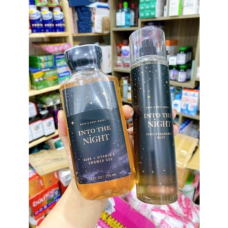 Xịt thơm body mist và sữa tắm Into The Night của nhà BBW