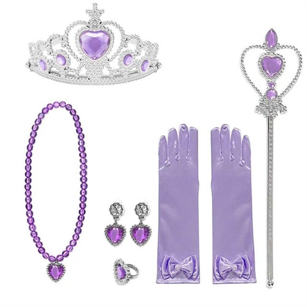 Mmluck Vương Miện Công Chúa elsa Bằng Nhựa Phụ Kiện Hóa Trang Trang Trang Sức Cho Bé Gái