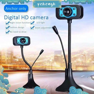Webcam 4 Bóng led usb Có mic Cho skype youtube / pc / laptop