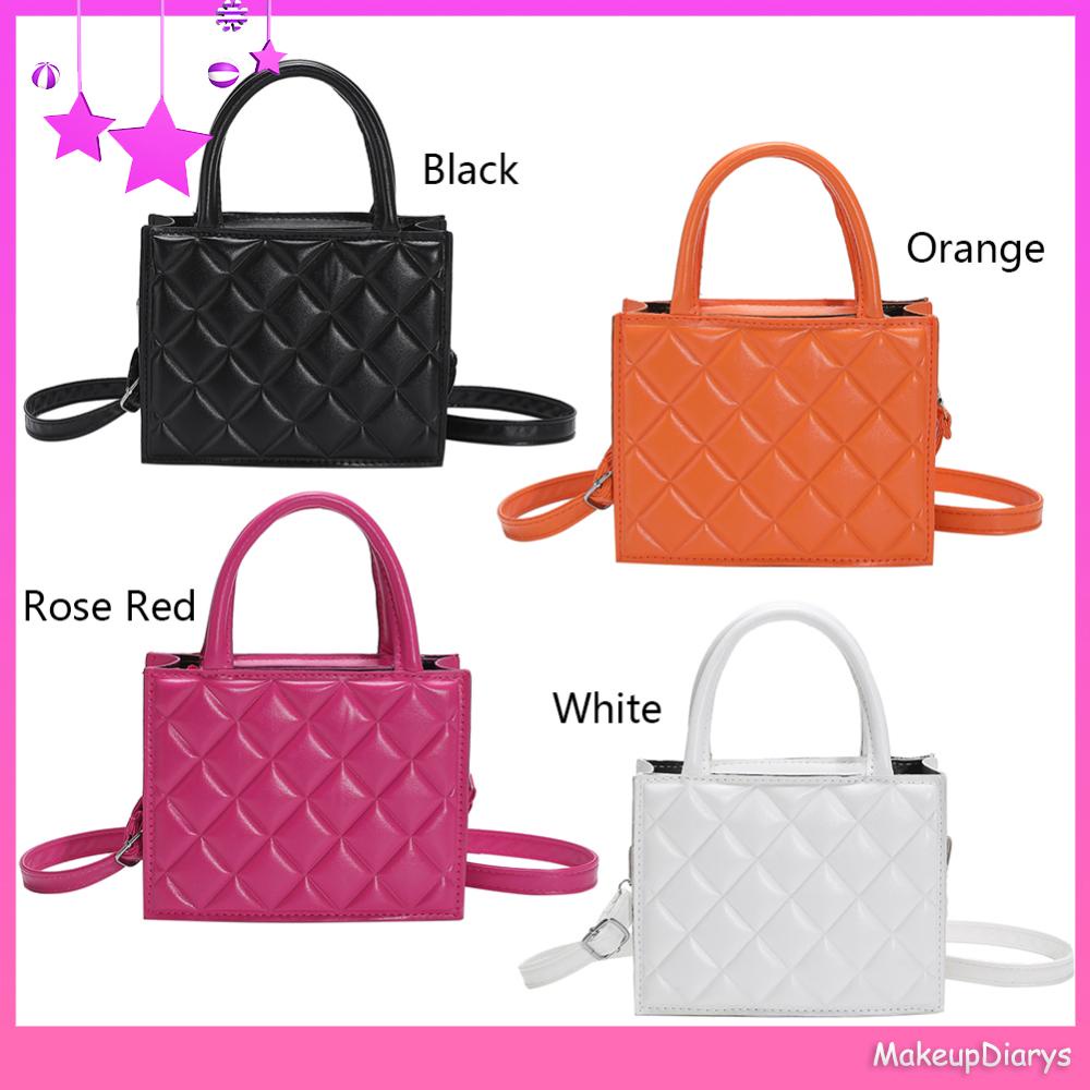 ★ Đồ Trang Điểm Trang Điểm ★ Túi Đeo Chéo Nhỏ Họa Tiết Hình Thoi Thời Trang Cho Nữ