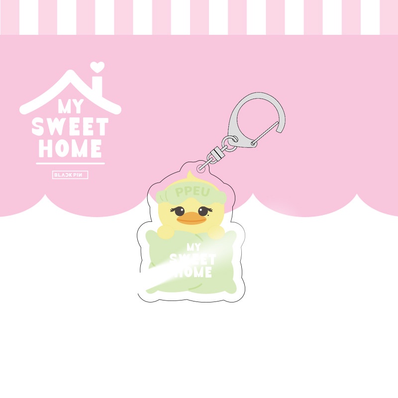 Mặt dây chuyền màu hồng của Black Pink móc khóa acrylic trong suốt tùy chỉnh độ nét cao hai mặt