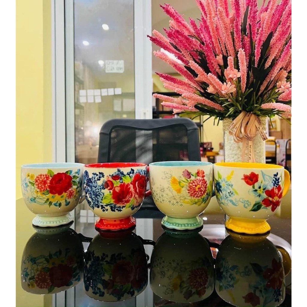 Bộ Pha Trà The Pioneer Woman, 1 Ấm Và Set Cốc, Hàng Chính Hãng, Phaletiep