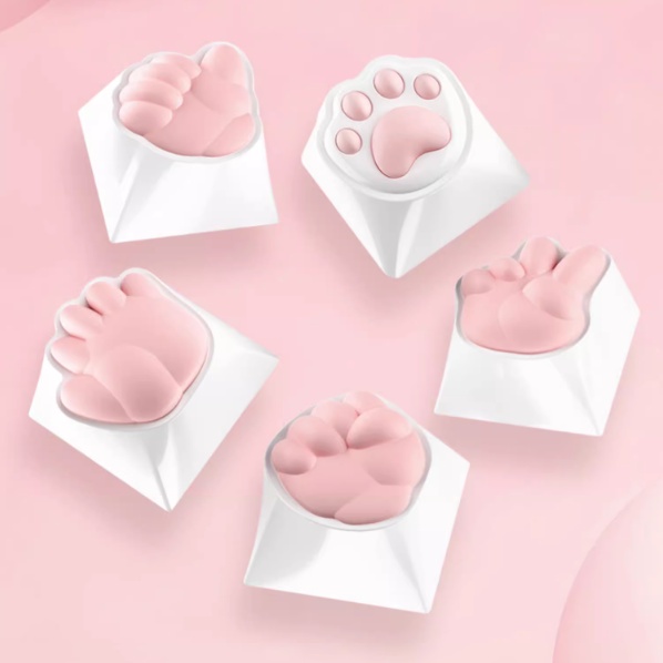 Bàn Phím Cơ akko Bằng Silicon Hình Bàn Chân Mèo Dễ Thương Cá Tính