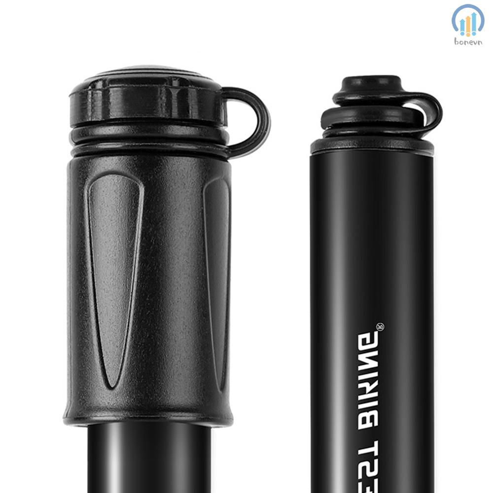 WEST BIKING Portable Bicycle Pump Aluminum Alloy Tire Tube Mini High Pressure Hand Pump Inflator Bike