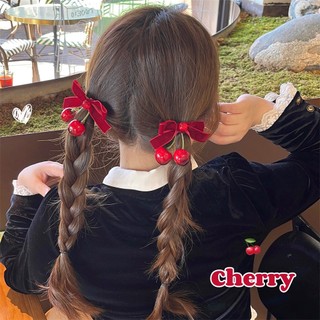 Kẹp Tóc Hình Quả cherry Nhỏ Dễ Thương Phong Cách mori Nhật Bản
