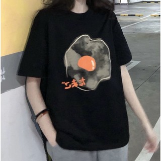 Áo thun nữ form rộng Guguno cotton cổ tròn in basic (A)