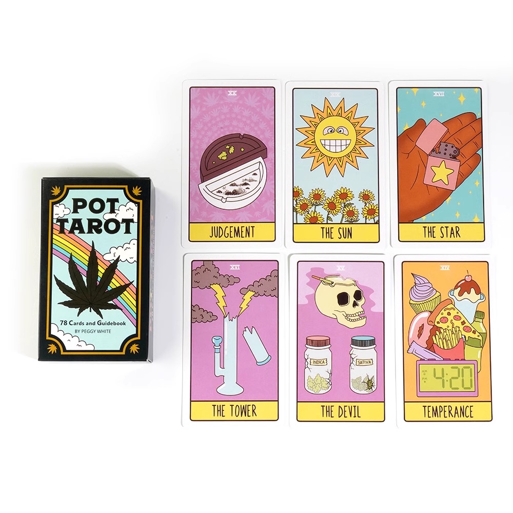 Pot Tarot Bright and Beautifully Illustrated Tarot Deck 78 Pcs Cards