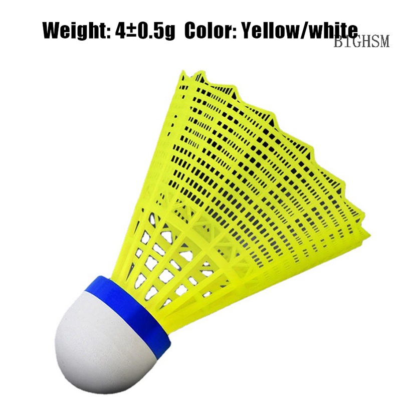 1 Quả Cầu Lông Chất Liệu Nhựa nylon Bền Màu Vàng Trắng skk