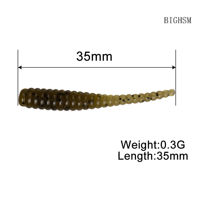Bighsm Set 10 Mồi Giả Nhử Cá Mềm 35mm 0.3g Chất Lượng Cao Tiện Dụng