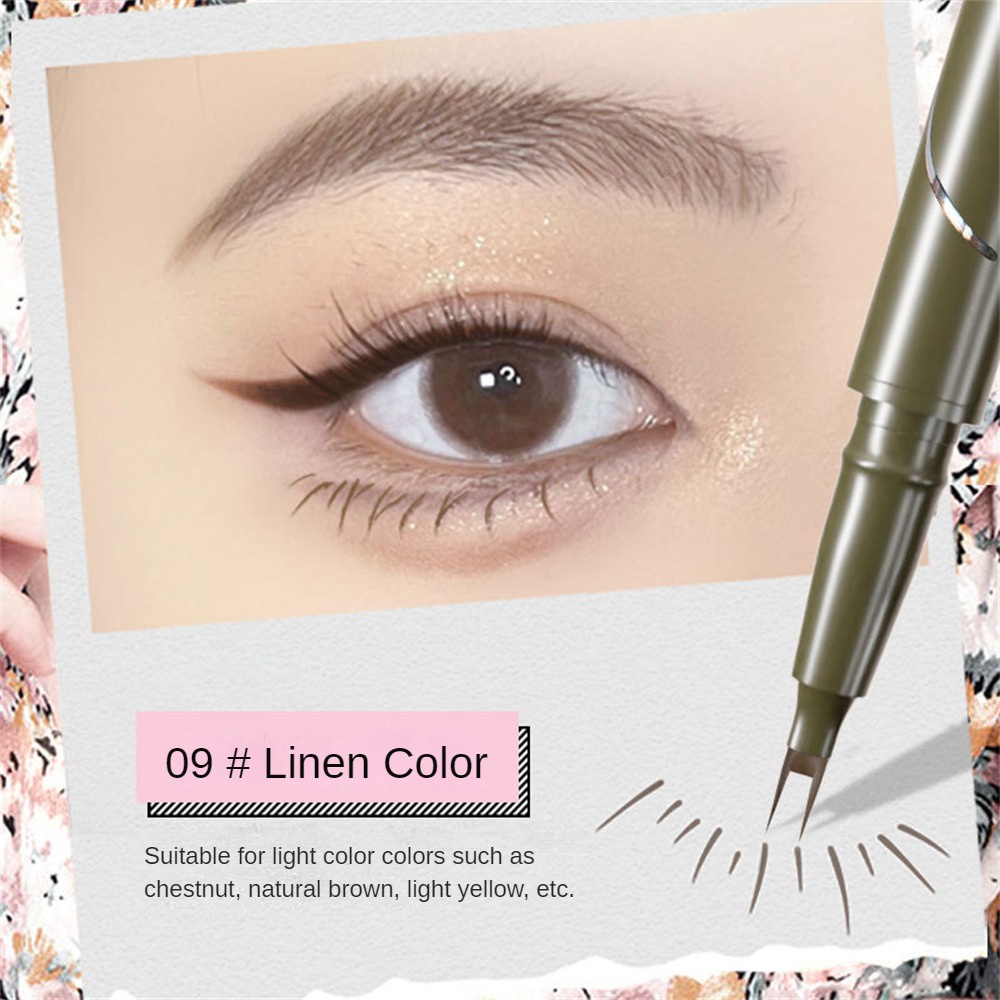Bút Kẻ Mắt Lông Mi Colorbee Không Lem Bút Chì Kẻ Lông Mày Hai đầu Siêu Mịn Nằm Tằm Xuống Nhanh Khô Không Thấm Nước Lâu Trôi, Mỹ   Dễ Thương