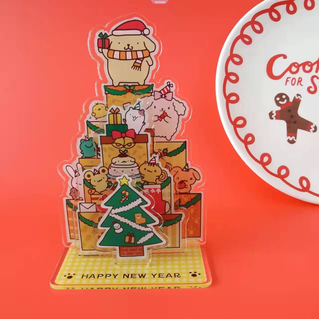 Thiệp Giáng Sinh sanrio acrylic Hoạt Hình kuromi cinnamoroll Để Bàn Trang Trí Cho Nữ