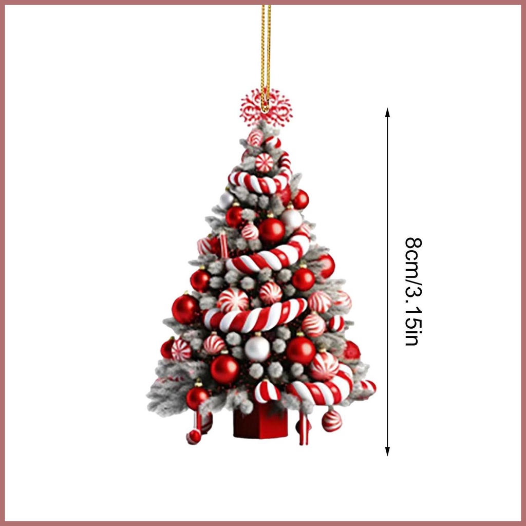 Phụ Kiện Trang Trí Cây Thông Giáng Sinh Bằng acrylic 2d Hai Mặt Dễ Thương