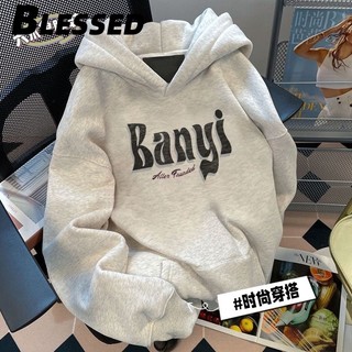 Blessed Áo Khoác hoodie áo khoác nữ zip hoodie cozy cổ xưa Thông comfortable WWY23B0L8E 46Z231115