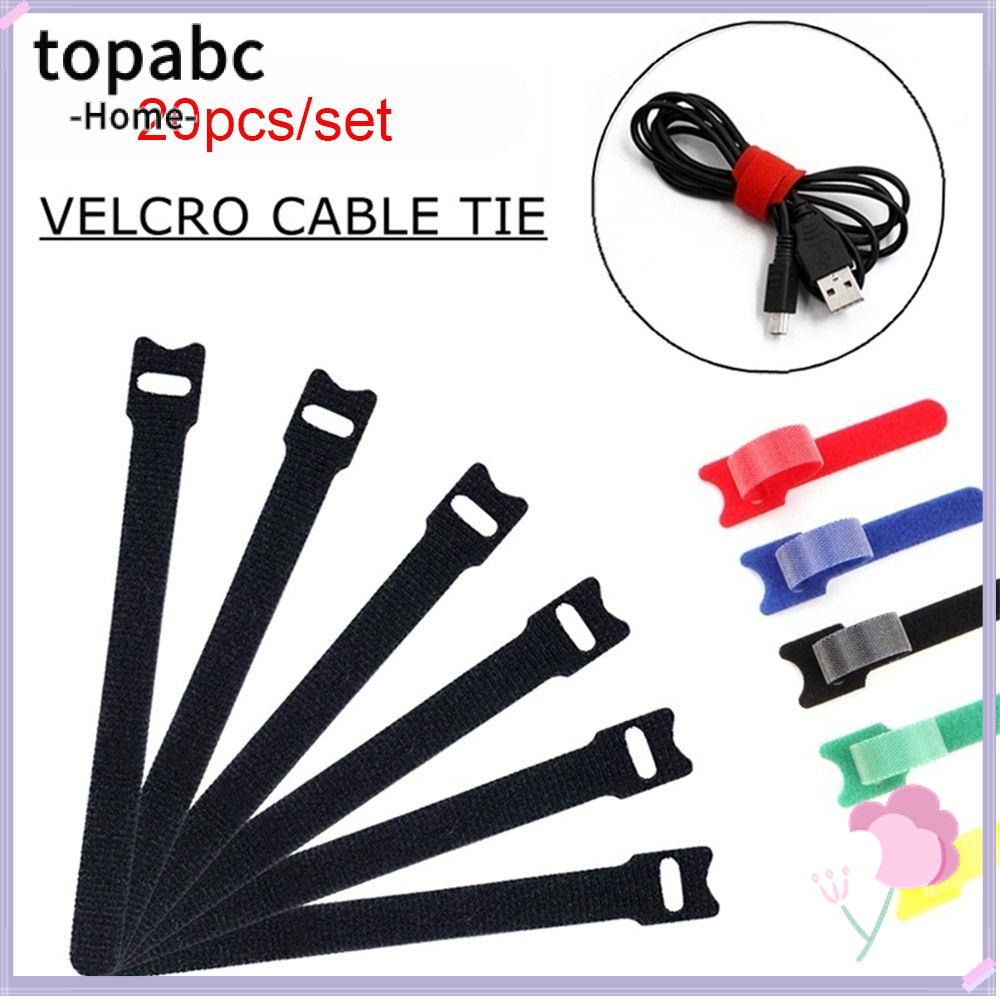 Dây Quấn Dây Cáp Tai Nghe Bằng Nylon Có Thể Tái Sử Dụng Tiện Lợi Mới|Xanh Lá / Xanh Lá Cây / Đen 20 Cái