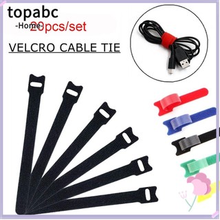 Dây Quấn Dây Cáp Tai Nghe Bằng Nylon Có Thể Tái Sử Dụng Tiện Lợi Mới|Xanh Lá / Xanh Lá Cây / Đen 20 Cái