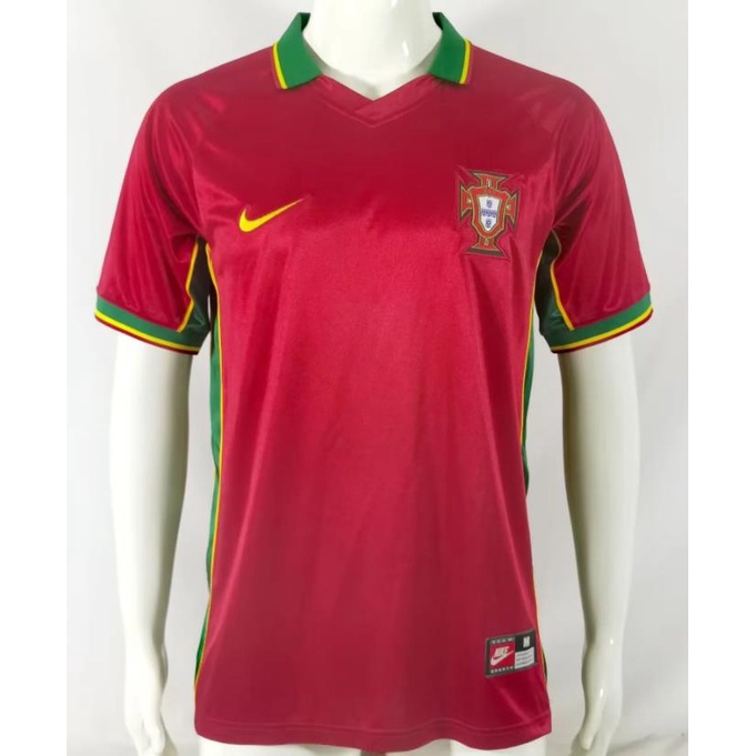 Áo Thun Bóng Đá Chất Lượng Cao Phong Cách retro 98 99 2002 2004 2006 portugal figo c.ronaldo