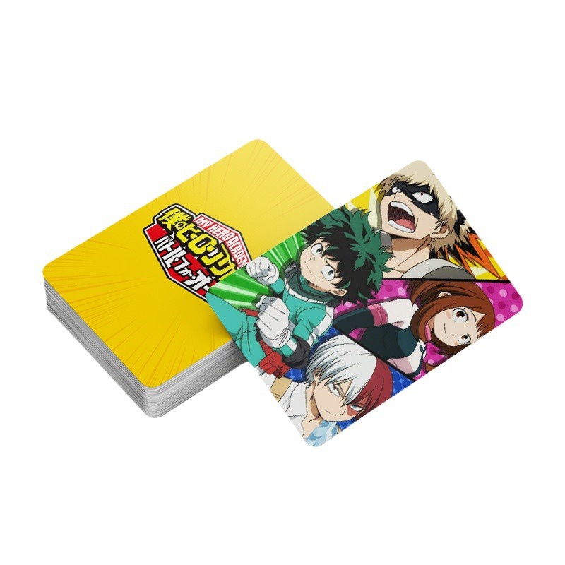 My Hero Academia Laser Box Photocard Lomo Card Postcard Stickers
