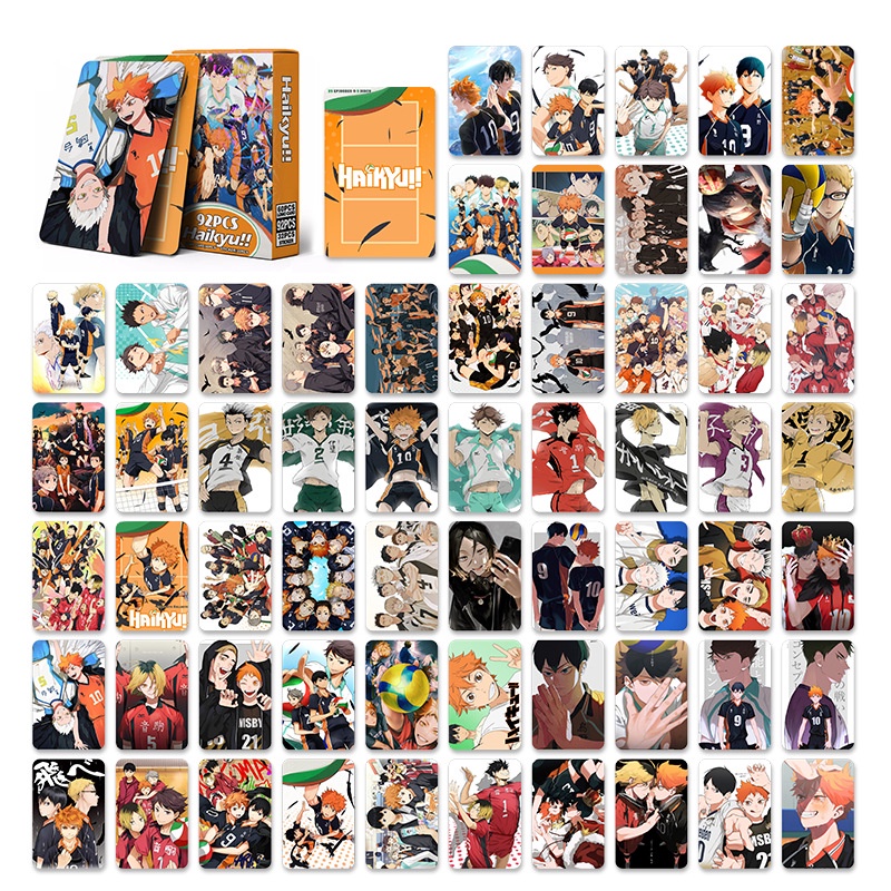 Haikyuu!! Laser Box Photocard Lomo Card Postcard Stickers thẻ 60 chiếc + nhãn dán 32 chiếc