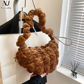 Nucelle Túi Xách Đeo Vai Cỡ Lớn Bằng Nhung Thời Trang Hàn Quốc Cho Nữ