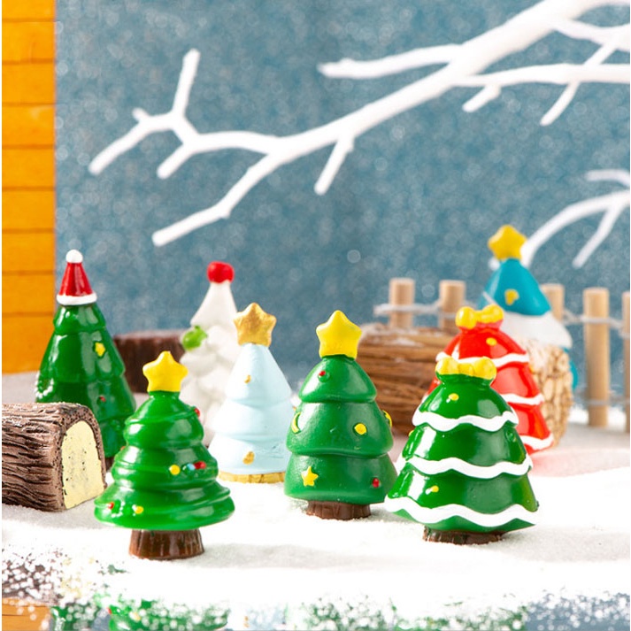 Mô hình cây thông bằng đá decor tiểu cảnh Noel, trang trí giáng sinh, quà tặng