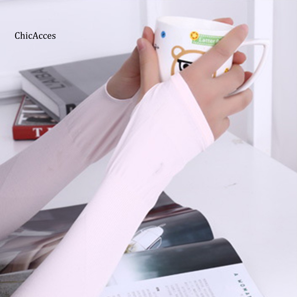 Chicacces 1 Cặp Băng Cánh Tay Nylon Độ Co Giãn Cao Chống Tia uv Chống Nắng Và Mồ Hôi Dùng Trong Mùa Hè