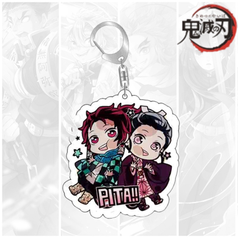 Mới Móc Khóa Nhựa Acrylic Hình Nhân Vật Anime Demon Slayer Kimetsu No Yaiba Blade of Ghost