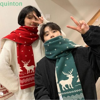 Khăn choàng len cashmere dệt kim hình tuần lộc thanh lịch mùa đông cho nam / nữ