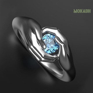 Nhẫn hợp kim mạ điện chống xỉn màu đính đá zircon kỷ niệm kỷ niệm cho nữ