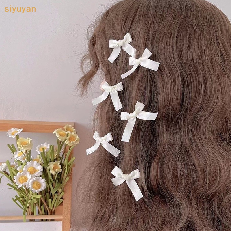 Siyuyan Set 10 Kẹp Tóc Nơ Ruy Băng Xinh Xắn Cho Nữ vn