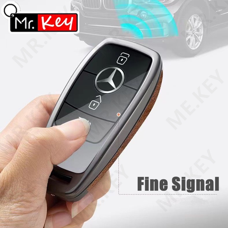 Vỏ Da Hợp Kim Nhôm Bảo Vệ Chìa Khóa Xe Hơi mercedes benz a b c e s g class w204 w205 w212 w213 w176 w177 glc cla amg