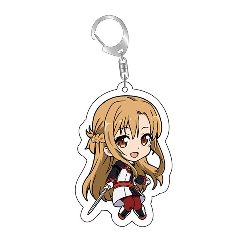 Móc Khóa Nhựa acrylic Trong Suốt Hình Nhân Vật Hoạt Hình sword art online