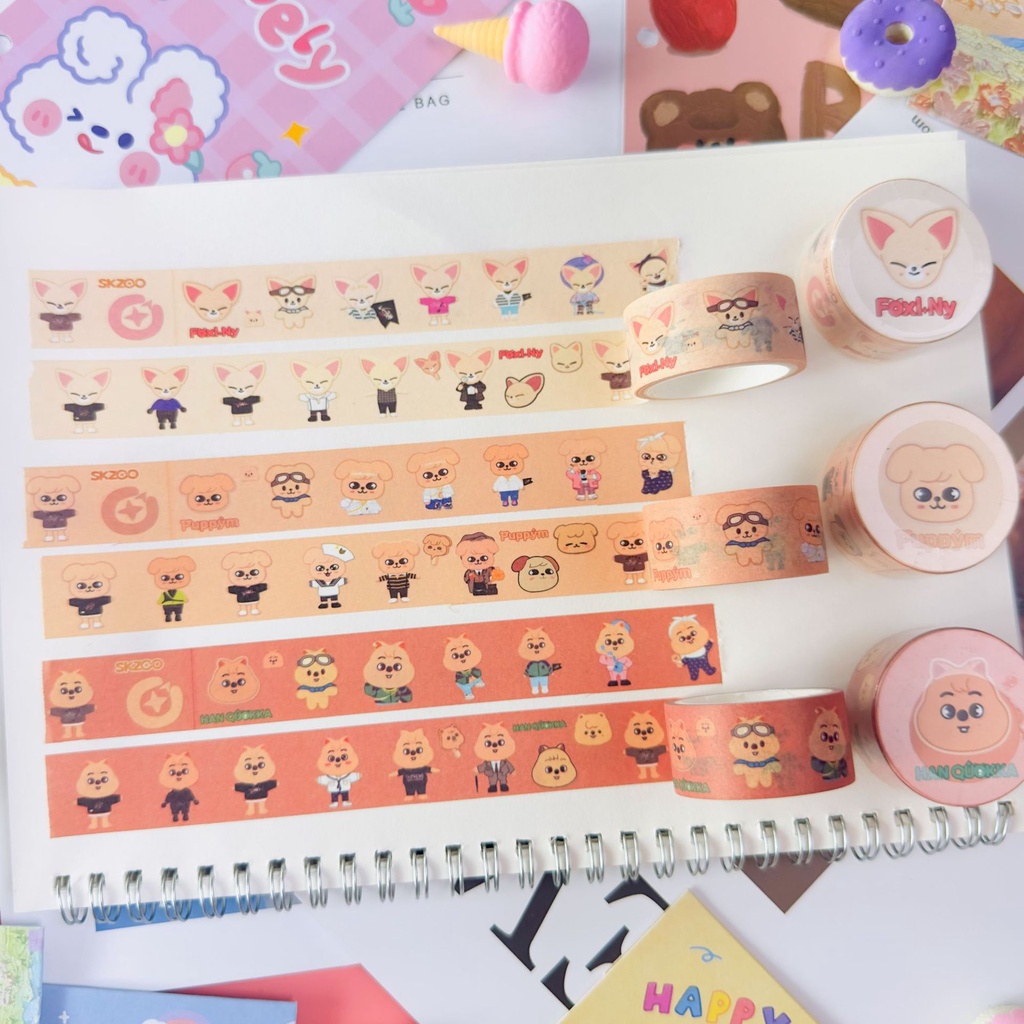 StrayKids SKZ Cartoon Pocket Washi Tape Diy Stickers