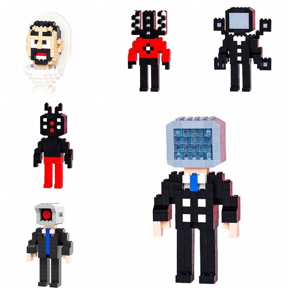 Avalentine Bộ Đồ Chơi Lắp Ráp Máy Ảnh Gạch titan tv man skibidi toilet Bằng Nhựa Có Thể Tháo Rời Trang Trí Bàn Làm Việc