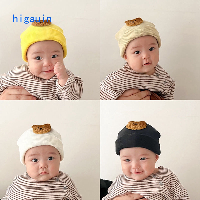 Mũ Dệt Kim Mềm Mại In Họa Tiết Gấu Hoạt Hình Đáng Yêu Giữ Ấm Mùa Đông Cho Bé Trai Và Gái