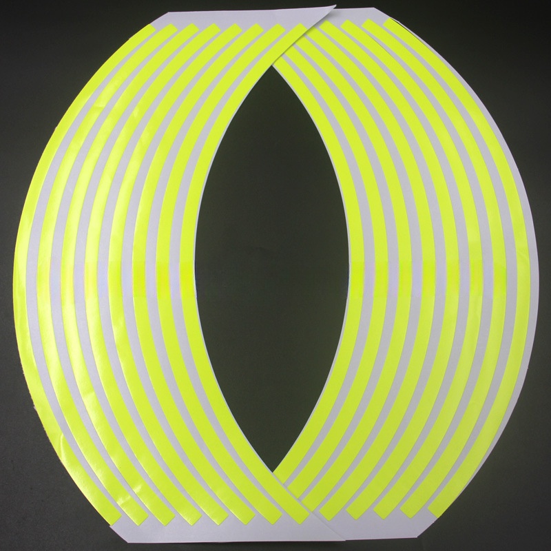 Set 16 Decal Phản Quang Dán Vành Bánh Xe miếng dán vành bánh xe trang trí phản quang tiện dụng