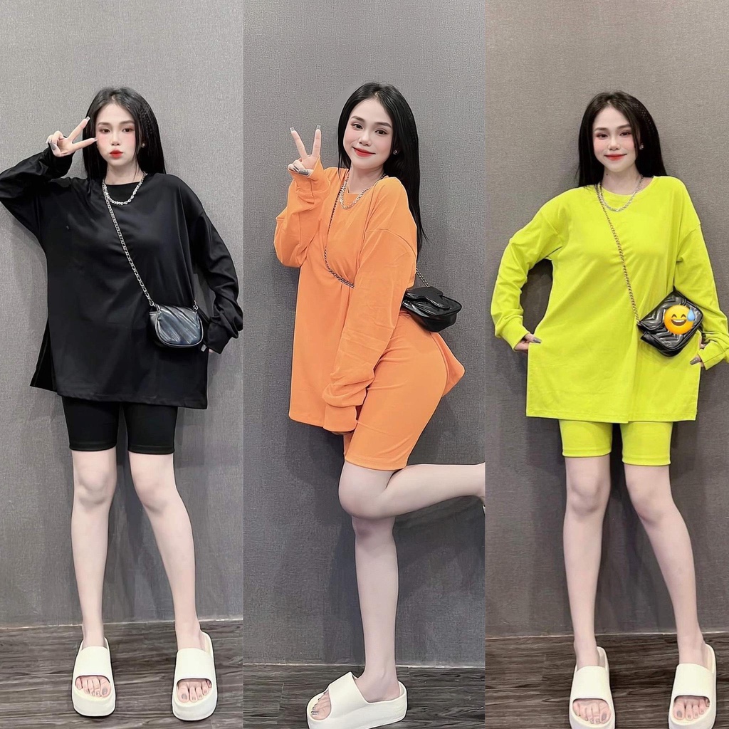 Set Bộ Nữ NGỐ BIGSIZE Thun Cotton TiCi Quần Lửng Áo Tay Dài Thời Trang Mặc Nhà Giá Rẻ Bigsize Mua Tại Quynh Nhu QBN