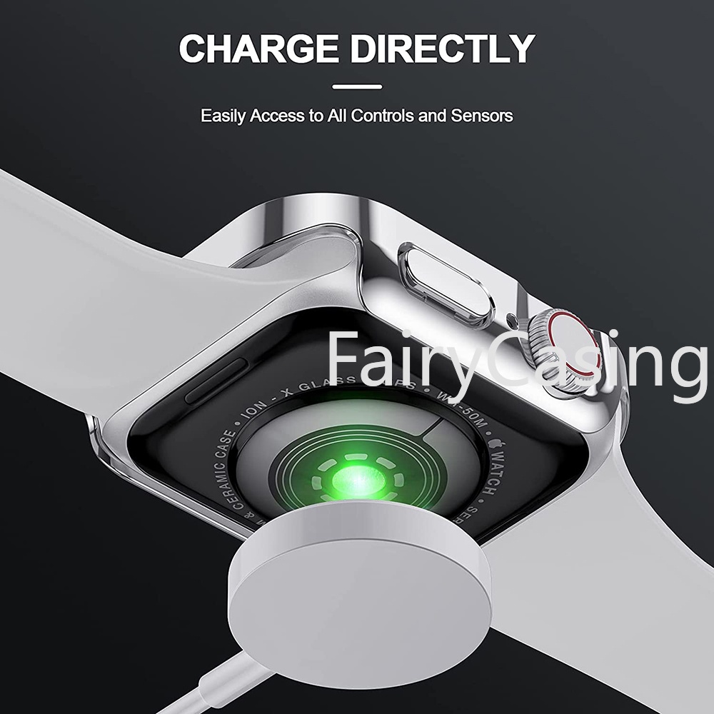 Kính Cường Lực + Ốp Bảo Vệ Màn Hình Chống Nước Cho apple watch ultra 2 49mm series 8 7 8 9 45mm 41mm 44mm 40mm iwatch 4 3 5 se 6