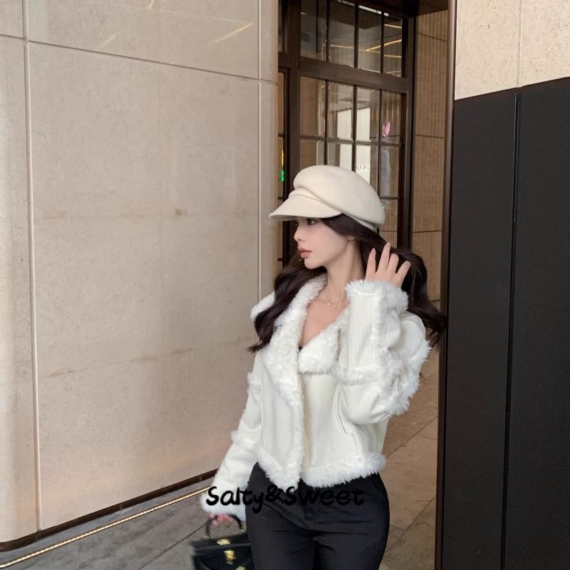 Salty&Sweet store áo khoác dù áo khoác bomber Sôi động Chất lượng cao Phong cách casual WJK23C02PC 49Z231205