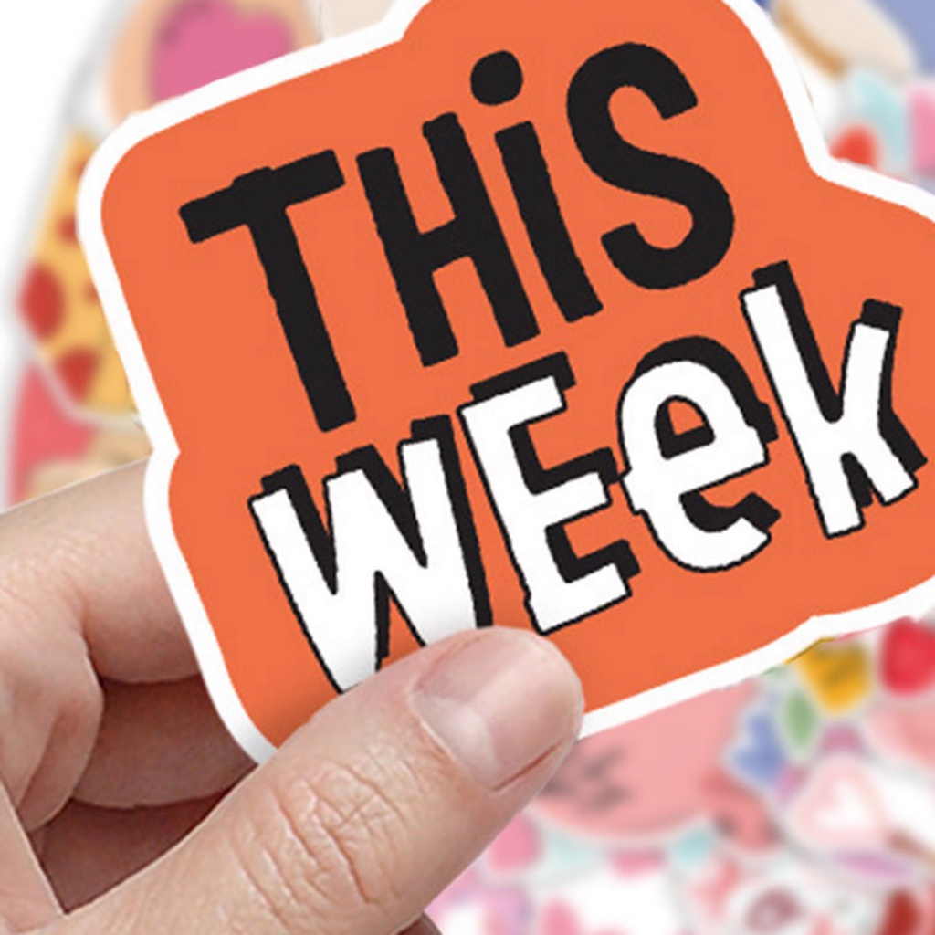 Bộ 100 Miếng Dán Chống Thấm Nước Họa Tiết Dễ Thương Dùng Trang Trí Sổ Tay / Hành Lý / Ngày valentine