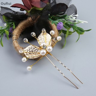 Phụ Kiện Cài Tóc Hình Chiếc Lá Đính Pha Lê handmade