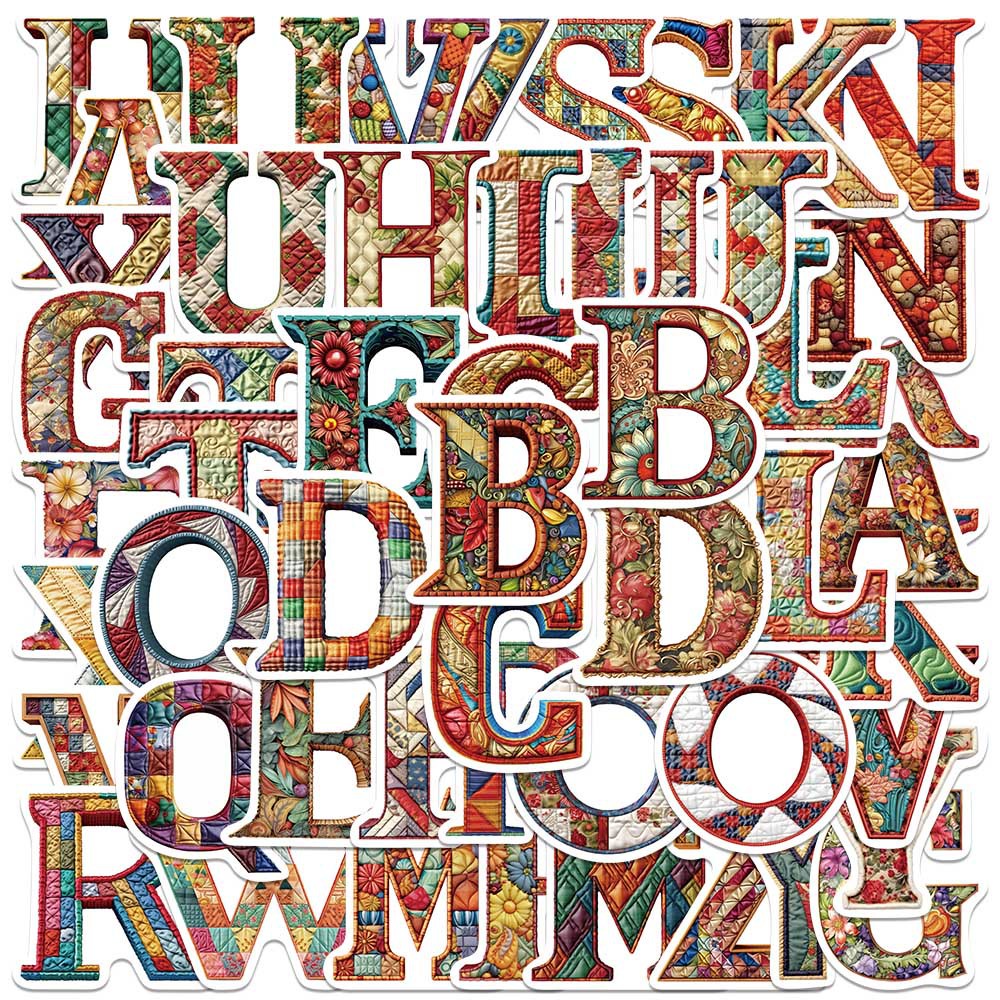 Bộ 52 Miếng Dán In Chữ Tiếng Anh Chống Thấm Nước Dùng Trang Trí Nón Bảo Hiểm / Bút Chì