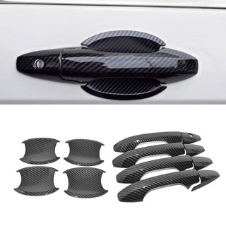 Tay nắm cửa họa tiết sợi carbon cao cấp cho xe ô tô honda crv 2007-2011