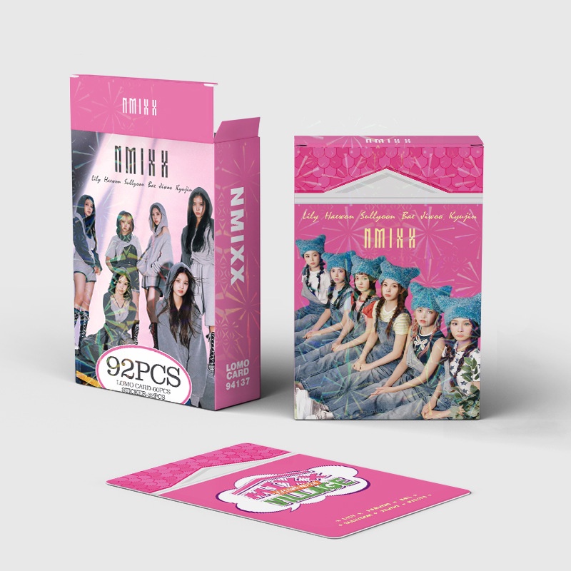 NMIXX Album VILLAGE Photocard Lomo Card Postcard Stickers 92pcs/box