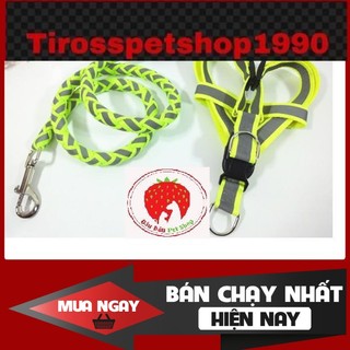 Dây xích chó dây yếm phản quang ❤️