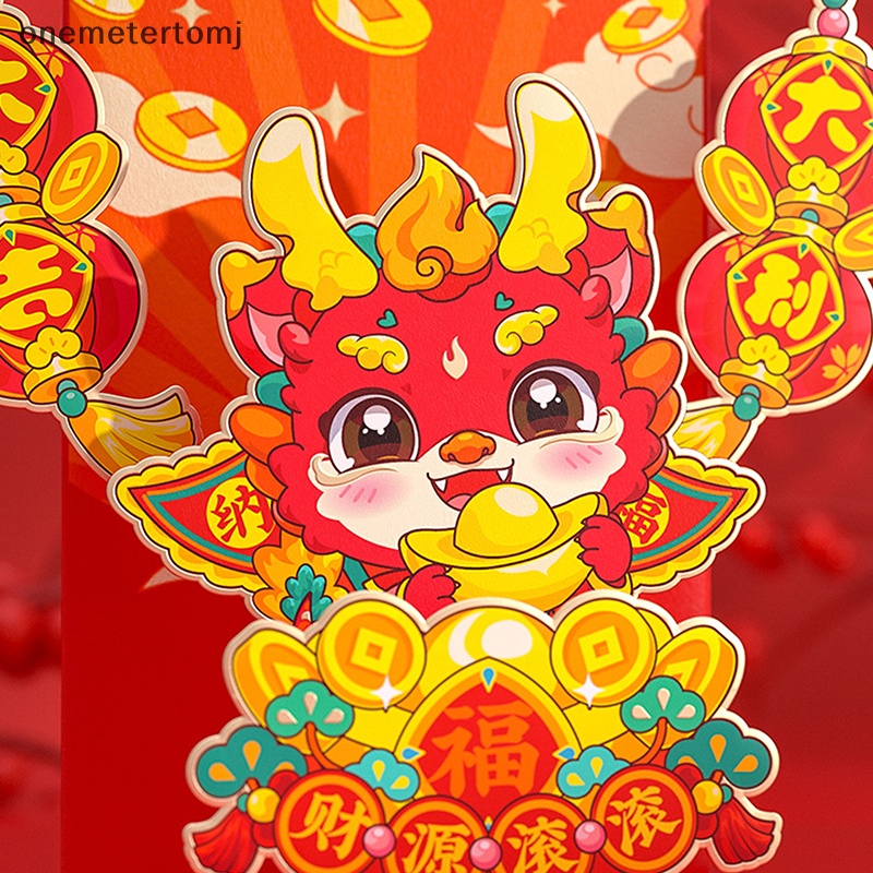 Onemetertomj Bao Lì Xì Đỏ May Mắn Hình Bao Lì Xì 3d Phong Cách Trung Hoa Cho Bé