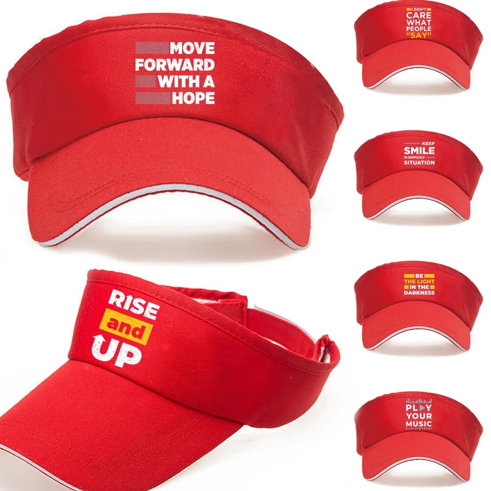 Panama Hat Women Empty Top Caps Men Original Printing Phrase Series Quick Dry Outdoor Sports Hat Fas