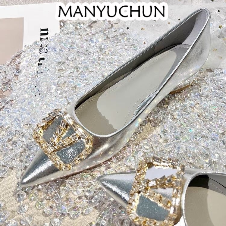 MANYUCHUN Giày Búp Bê Da Cao Cấp Phong Cách Pháp Thanh Lịch Dành Cho Nữ da mềm Sal thời trang công sở đẹp cao cấp Nhẹ Đa dạng Đẹp Êm ái FBL23C0DIL 51Z231218