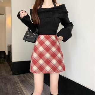  Chân Váy Dạ Chữ A Kẻ Caro Nữ Cao Cấp SARA VN Chất Dày Dặn Mã TD057